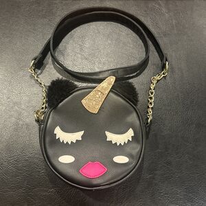 Betsey Luv Johnson Unikitty Black Round Crossbody Purse Bag Fun Cute